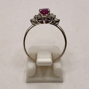 Bague Marguerite en Or Blanc 18 Carats - Taille 54,5