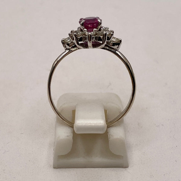 Bague Marguerite en Or Blanc 18 Carats - Taille 54,5