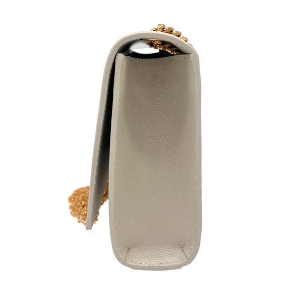 Sac Saint Laurent Kate Tassel en cuir blanc