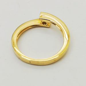 Bague Solitaire en Or Jaune 18K- Taille 54- 5G