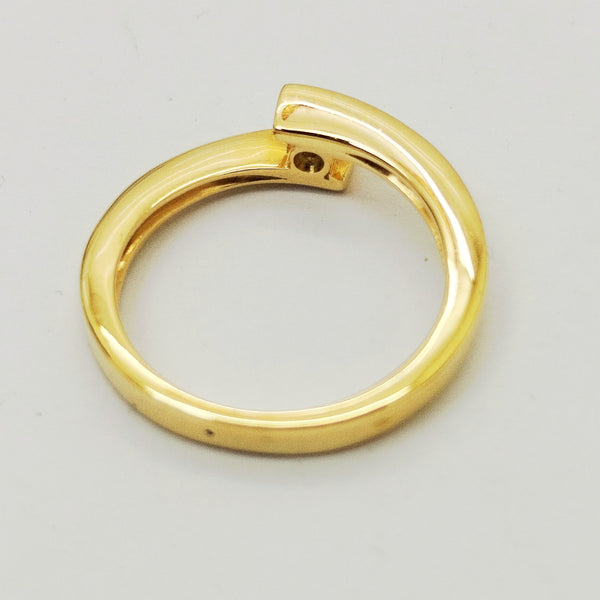 Bague Solitaire en Or Jaune 18K- Taille 54- 5G