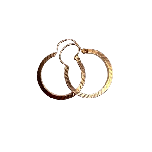 Boucles d'oreilles créoles en or jaune 18K - 1.84 Grs