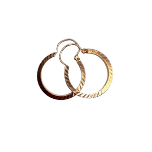Boucles d'oreilles créoles en or jaune 18K - 1.84 Grs