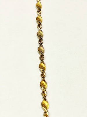 Collier Matinée Torsadé en Or Jaune 18 Carats - 17,16 Grs