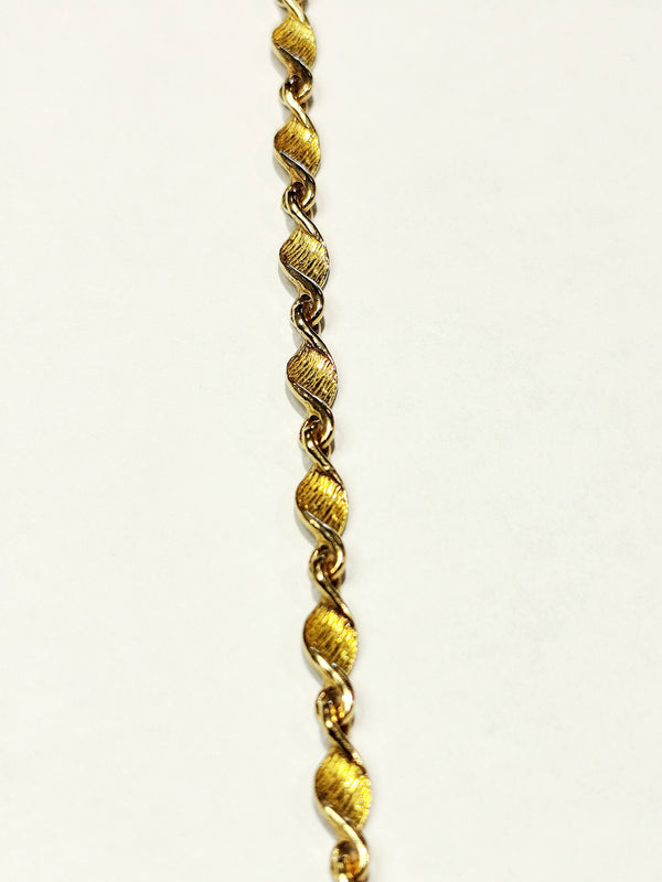 Collier Matinée Torsadé en Or Jaune 18 Carats - 17,16 Grs