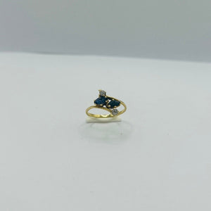 Bague Toi et Moi Or Jaune 18K T.53