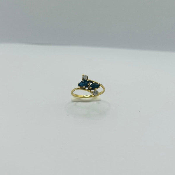 Bague Toi et Moi Or Jaune 18K T.53