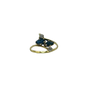 Bague Toi et Moi Or Jaune 18K T.53