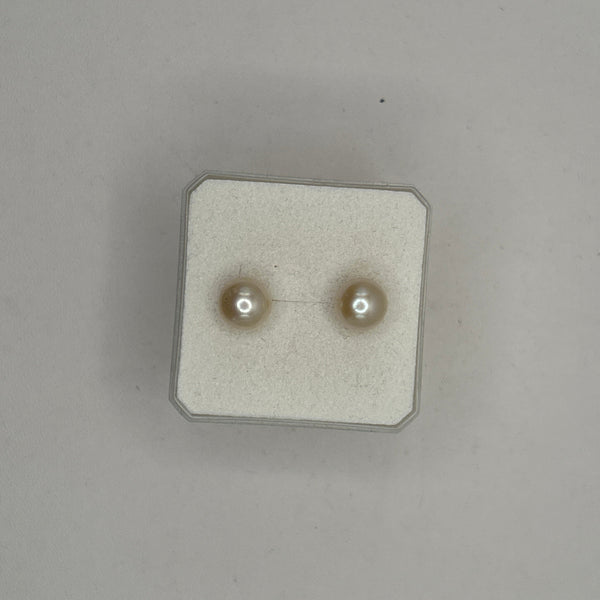 Boucles d'Oreilles en Perles de Culture en Or avec Fermoir Poussette