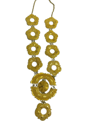 Collier pendentifs fleurs en or jaune 18K 92.30 Grs