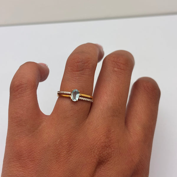 Bague en or jaune 18K Taille-54