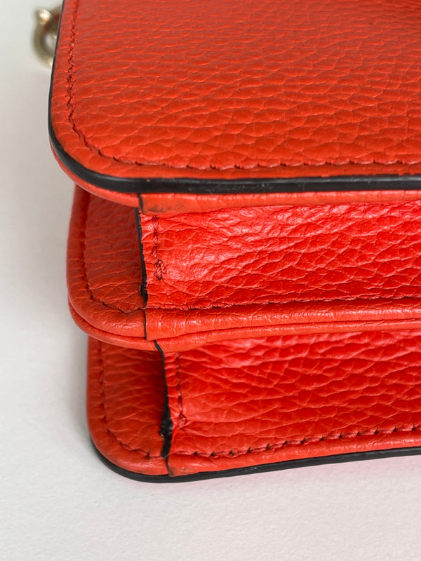 Sac à bandoulière Gucci Interlocking en cuir orange