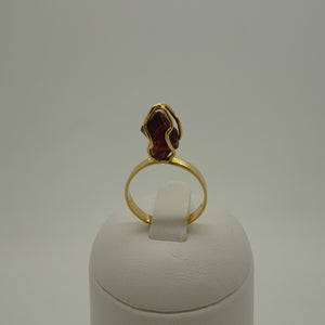 Bague en Or Jaune 18K avec Grenat - T 54