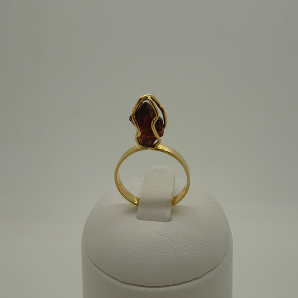 Bague en Or Jaune 18K avec Grenat - T 54