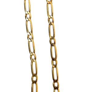 Collier Chaine Maille Cheval Alternée Or Jaune 18k