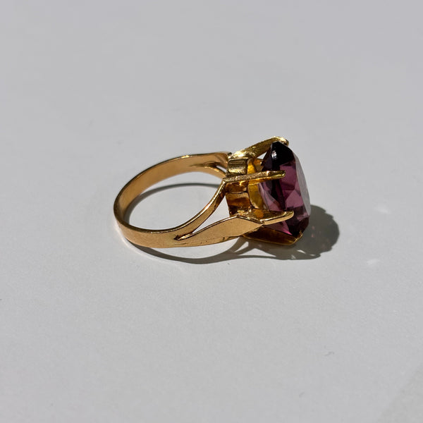 Bague Améthyste en Or Jaune 18 Carats  - T 56
