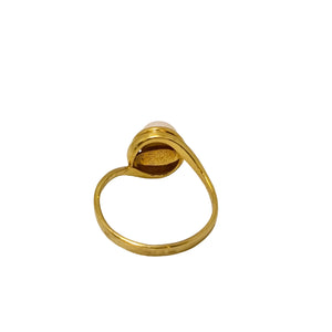 Bague Solitaire Or Jaune 18 Carats avec Perle Classique
