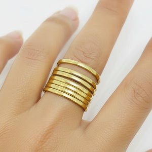 Bague semainier en Or Jaune 18K - Taille 58- 10.29g