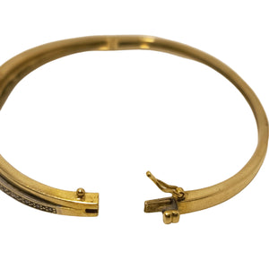 Bracelet Jonc Or Jaune et Blanc 18K 750