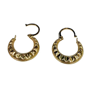 Boucles d'oreilles créoles or jaune 18k