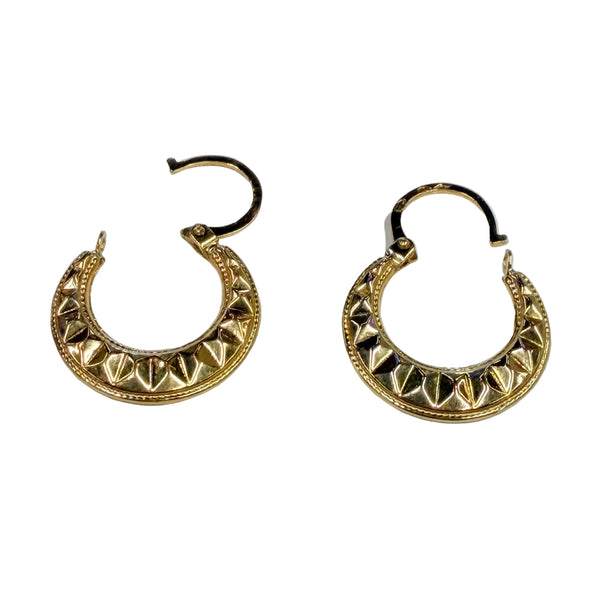 Boucles d'oreilles créoles or jaune 18k