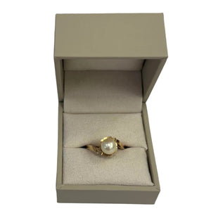 Bague en Or Jaune avec Perle Nacrée 18k