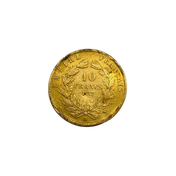 Pièce 10 Francs en Or jaune 20 K Napoléon III É