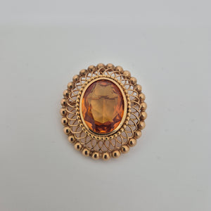 Pendentif en Or jaune 18k avec Citrine
