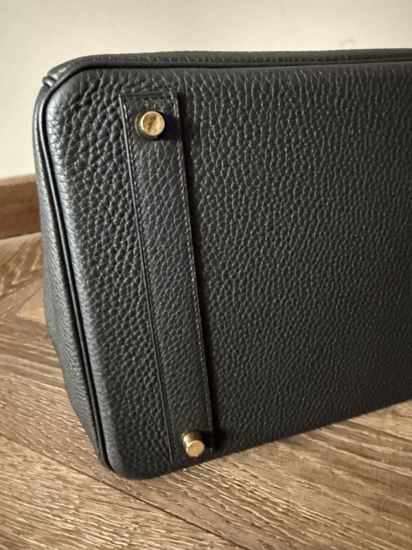 Sac à main Hermès Birkin 40 en cuir noir