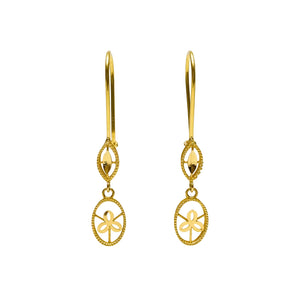Boucles d'oreilles en or jaune 22k