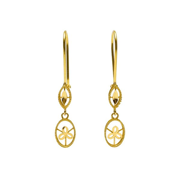 Boucles d'oreilles en or jaune 22k