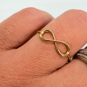 Bagues infini en or jaune 18k