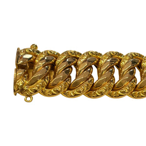 Bracelet en Or Jaune Maille Américaine 18K