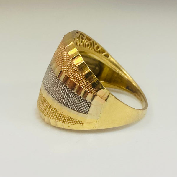 Bague Tank 3 Ors 18K Taille-54