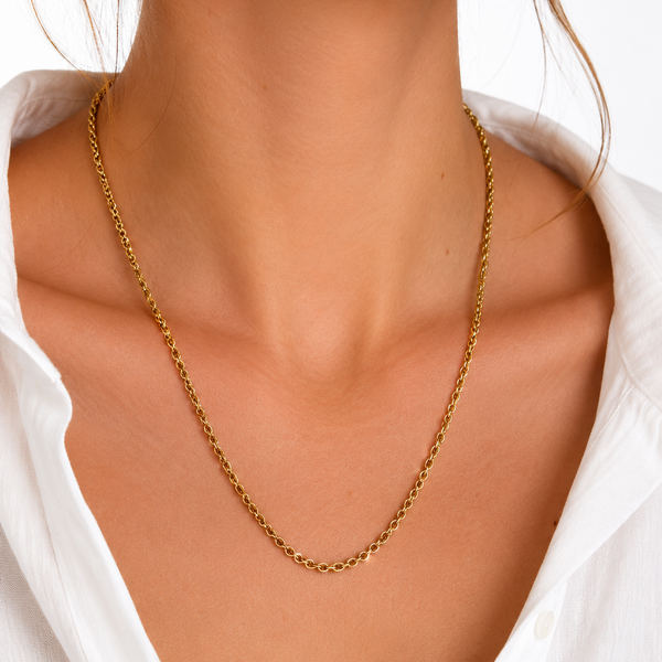 Collier Matinée en Or Jaune 18K Corde
