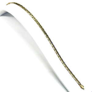 Bracelet Maille Haricot en Or Jaune 18k - 4.18g