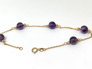 Bracelet Améthyste Or Jaune 18k