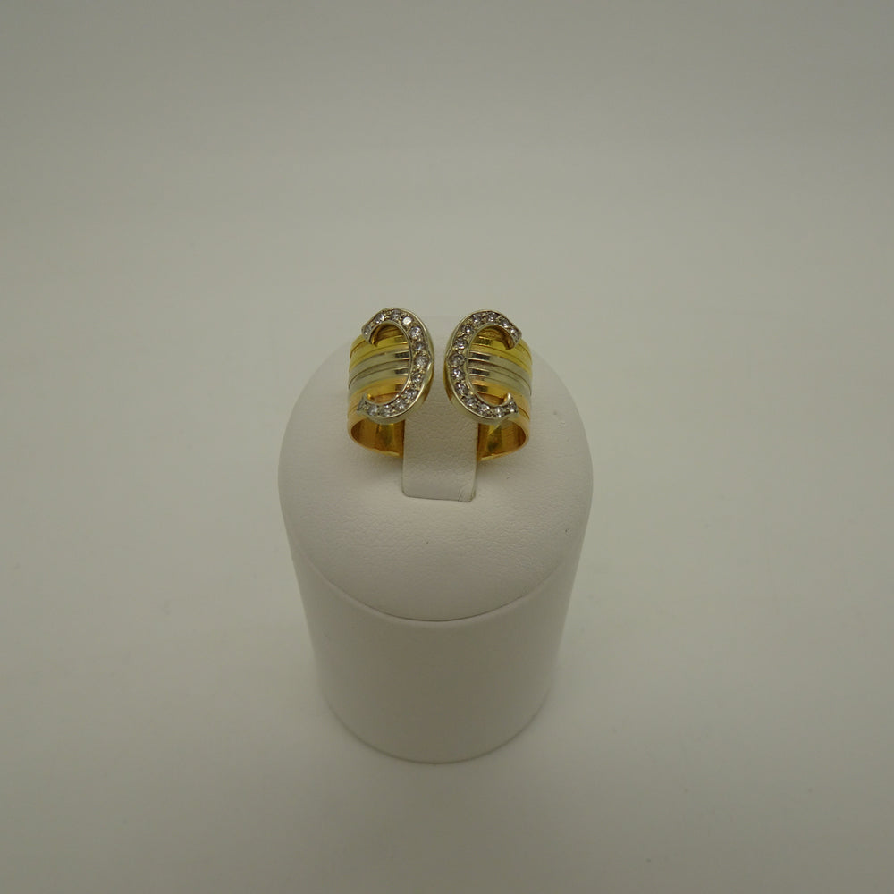 Bague en Or avec Diamants 18 K - Taille 58