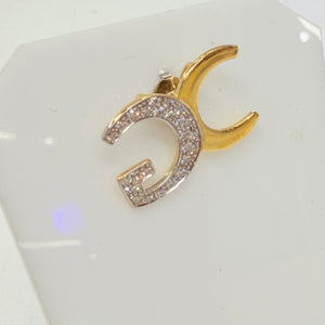Pendentif en Or Jaune 18k en diamants