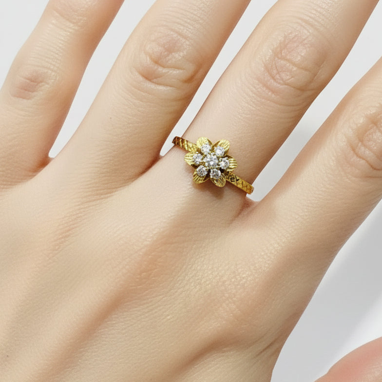 Bague en or jaune 18 K - Taille 56 - 2.68 G