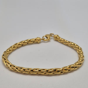 Bracelet Maillon Palmier Or Jaune 18 Carats 20cm