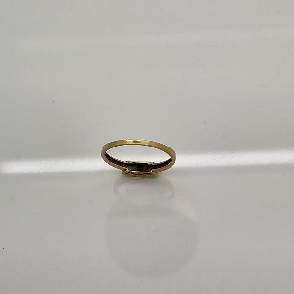 Bague Demi Tour en Or Jaune 18K - 1.45 G - Taille 53