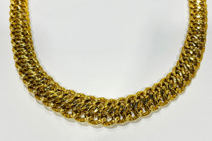 Collier maille Américaine en Or Jaune 18K