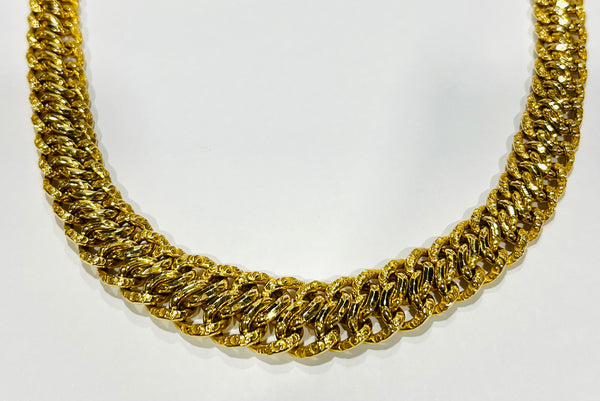 Collier maille Américaine en Or Jaune 18K
