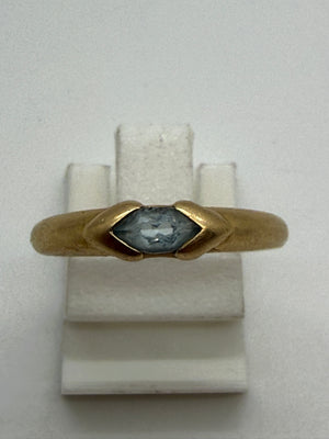 Bague Solitaire en Or Jaune 18K - Taille 55 - 1.81 Grs