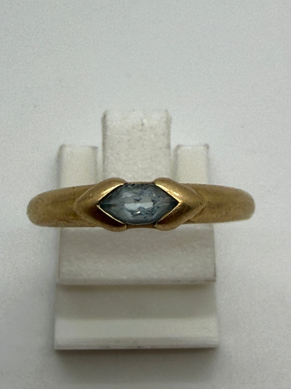 Bague Solitaire en Or Jaune 18K - Taille 55 - 1.81 Grs