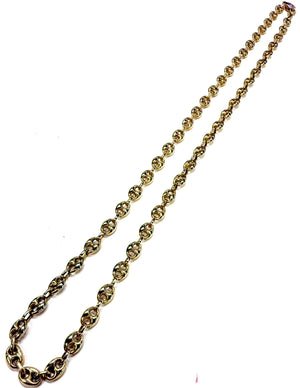 Collier Grain de Café en Or Jaune 18k - 11.76g