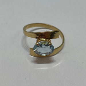 Solitaire en Or Jaune 18K - Taille 53