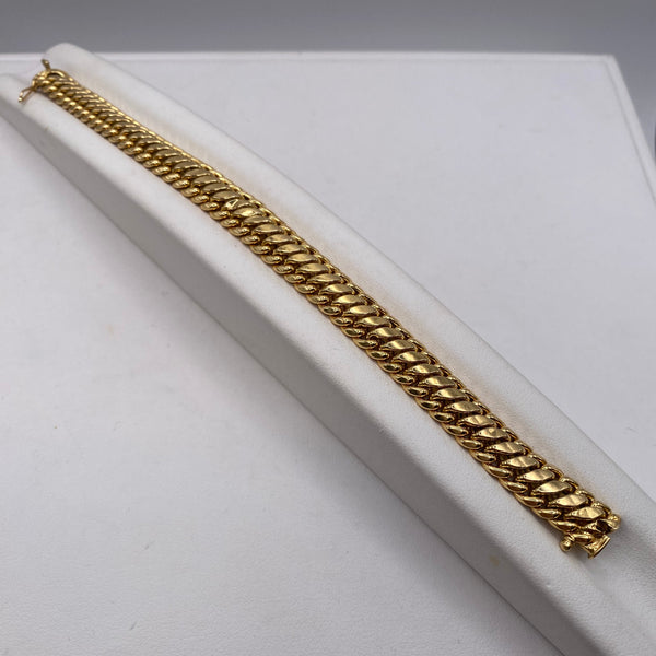 Bracelet Gourmette en Or Jaune 18K - 15.44G