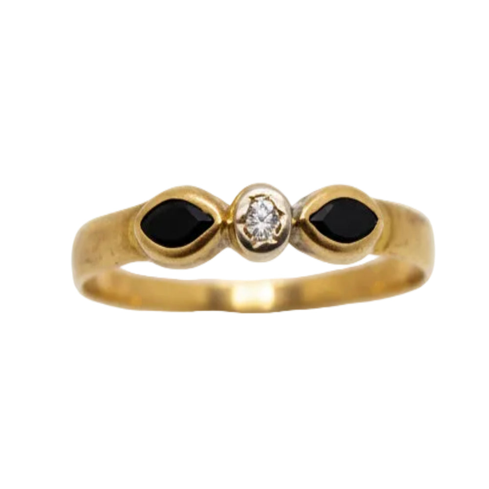 Bague en Or Jaune 18 K - Taille 51 - 1 G